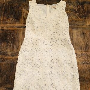 Loft white lace dress